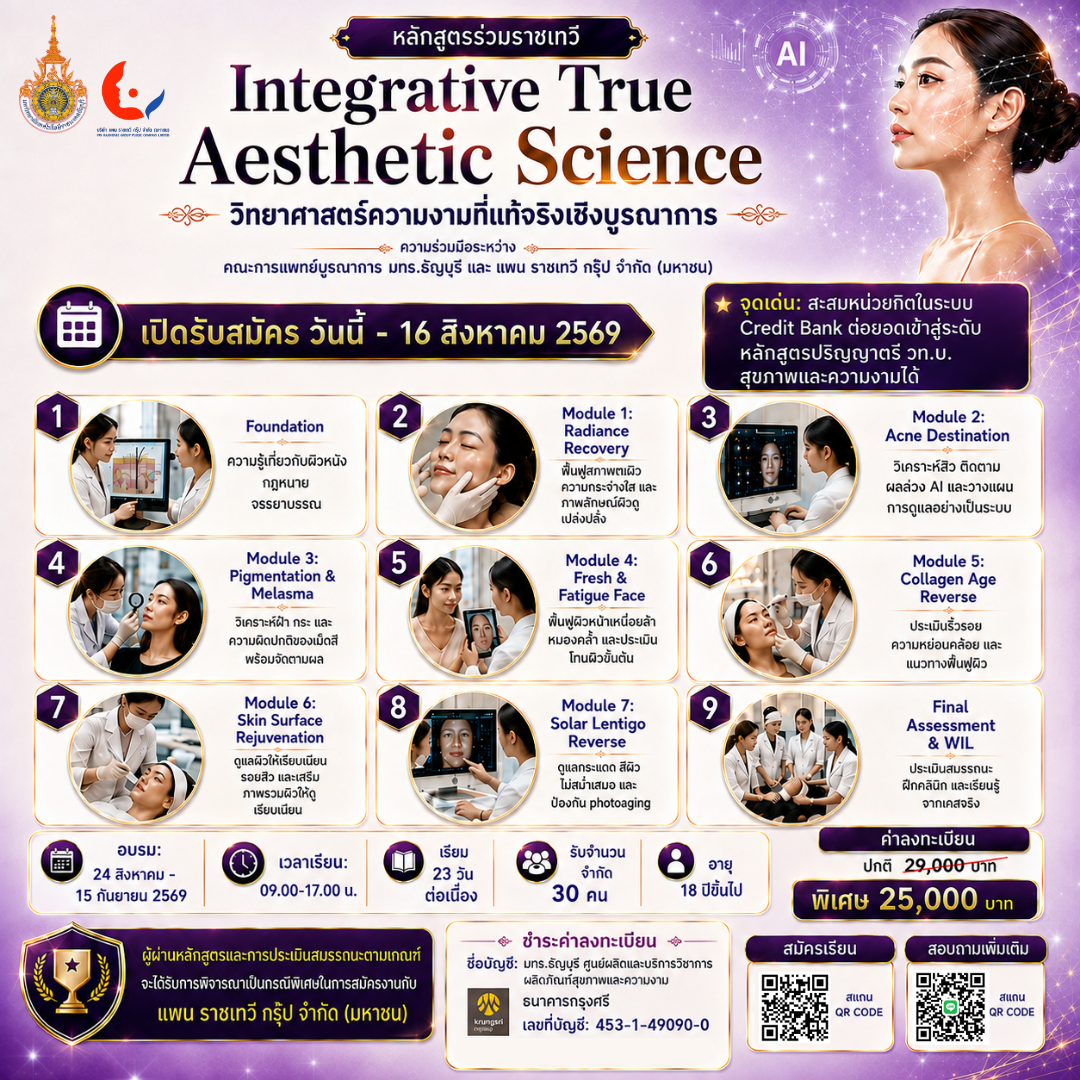 โปสเตอร์หลักสูตร Integrative True Aesthetic Science